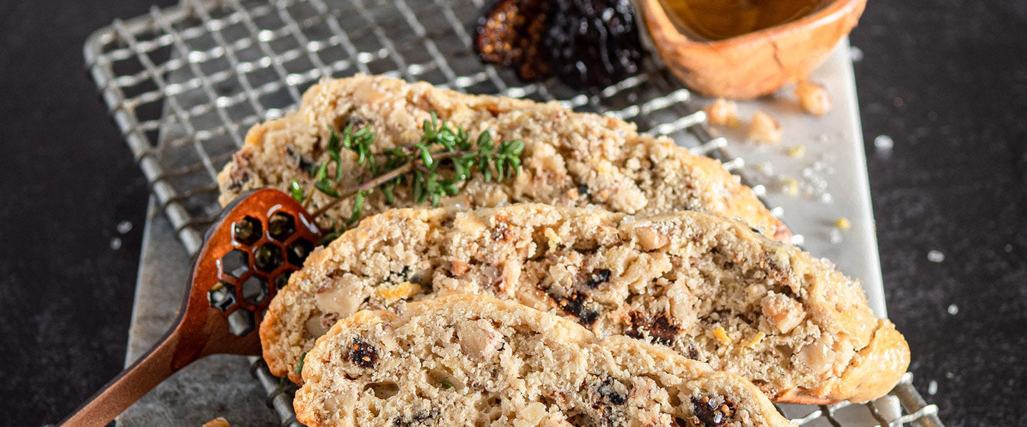 Walnut Fig Biscotti w/ Lemon