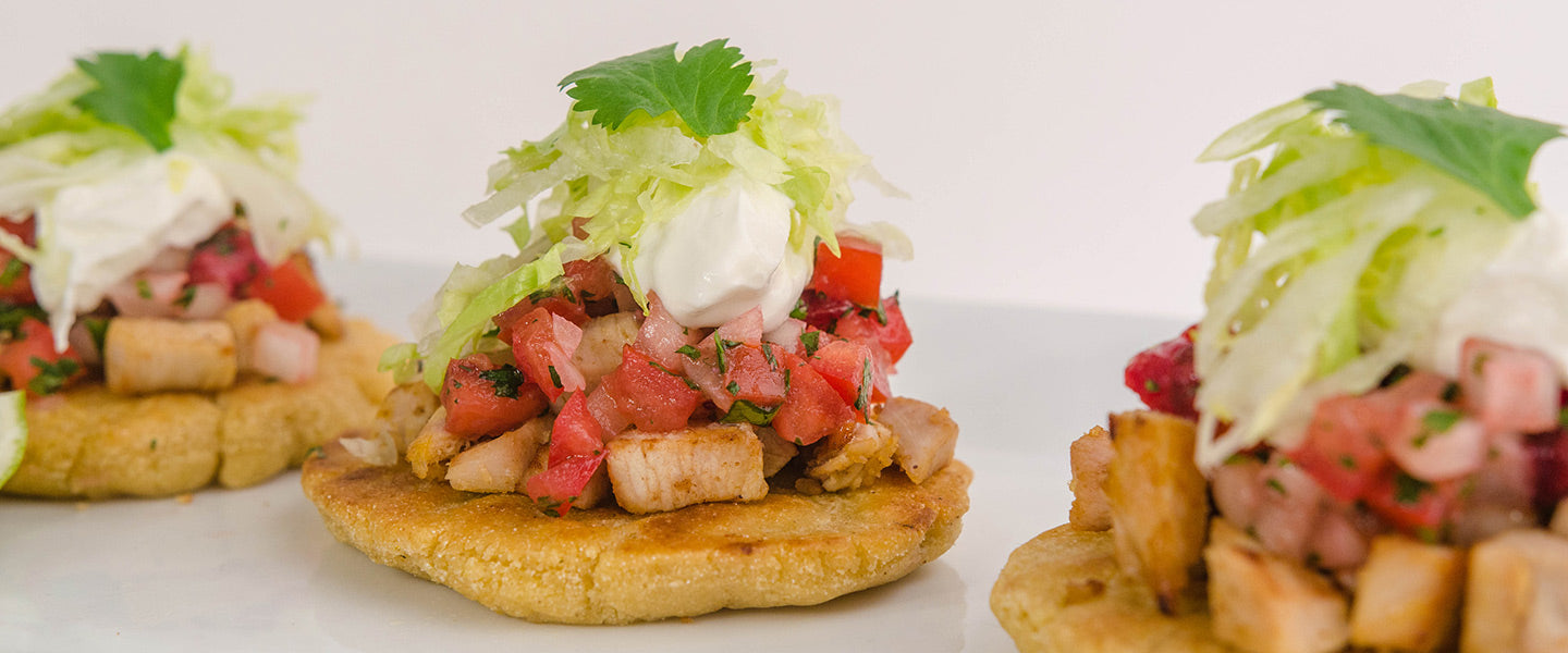 Turkey Sopes w/ Cranberry Pico