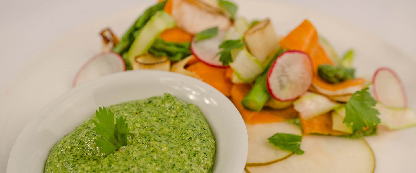 Vegetable "Pasta" with Thai Pesto