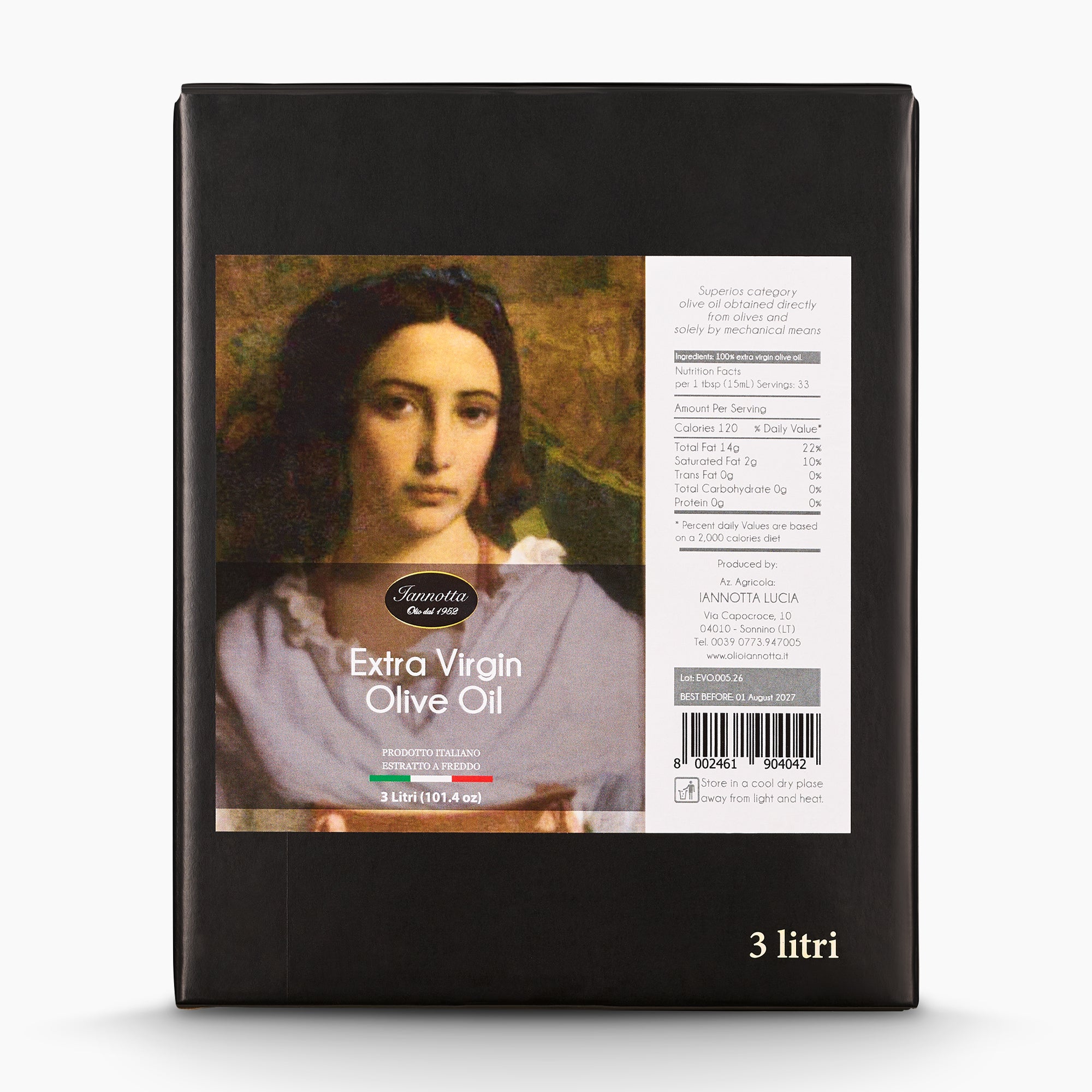 Iannotta Extra Virgin Olive Oil 3L Bag-in-Box